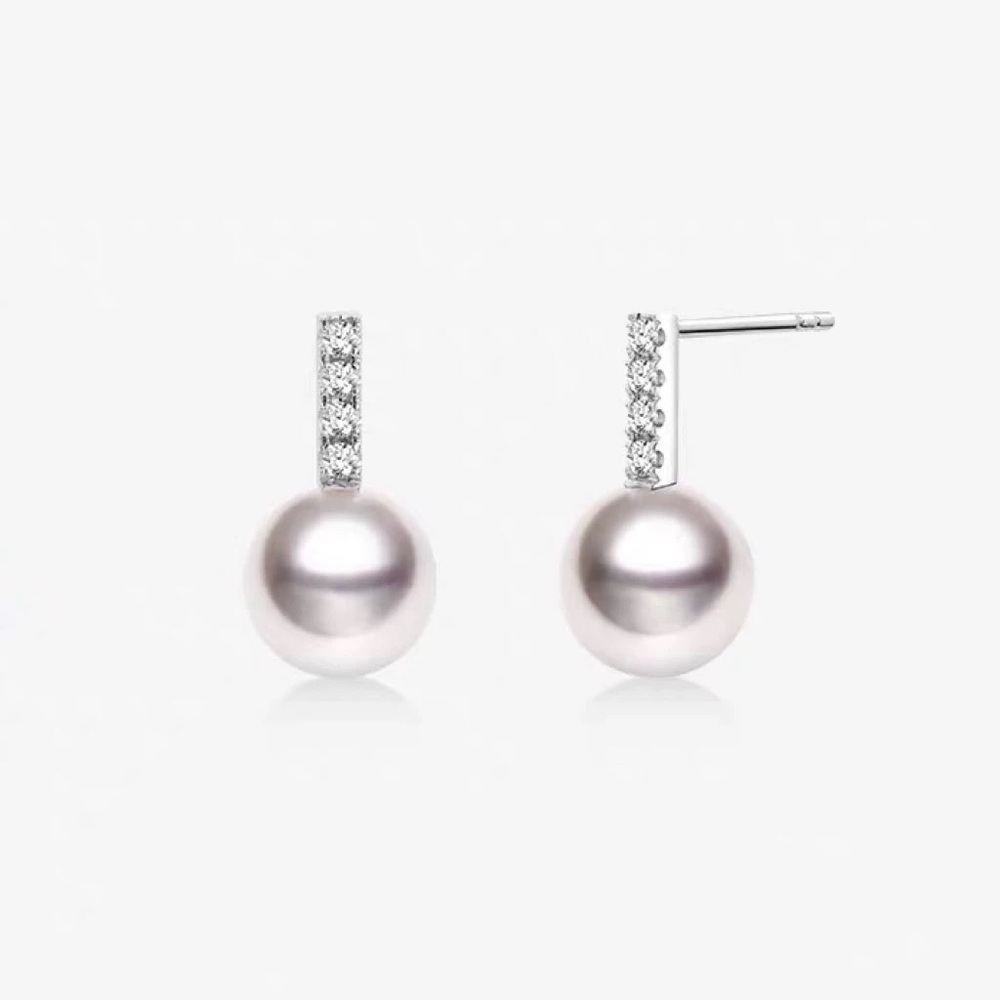 Elegant Silver Pearl Earrings